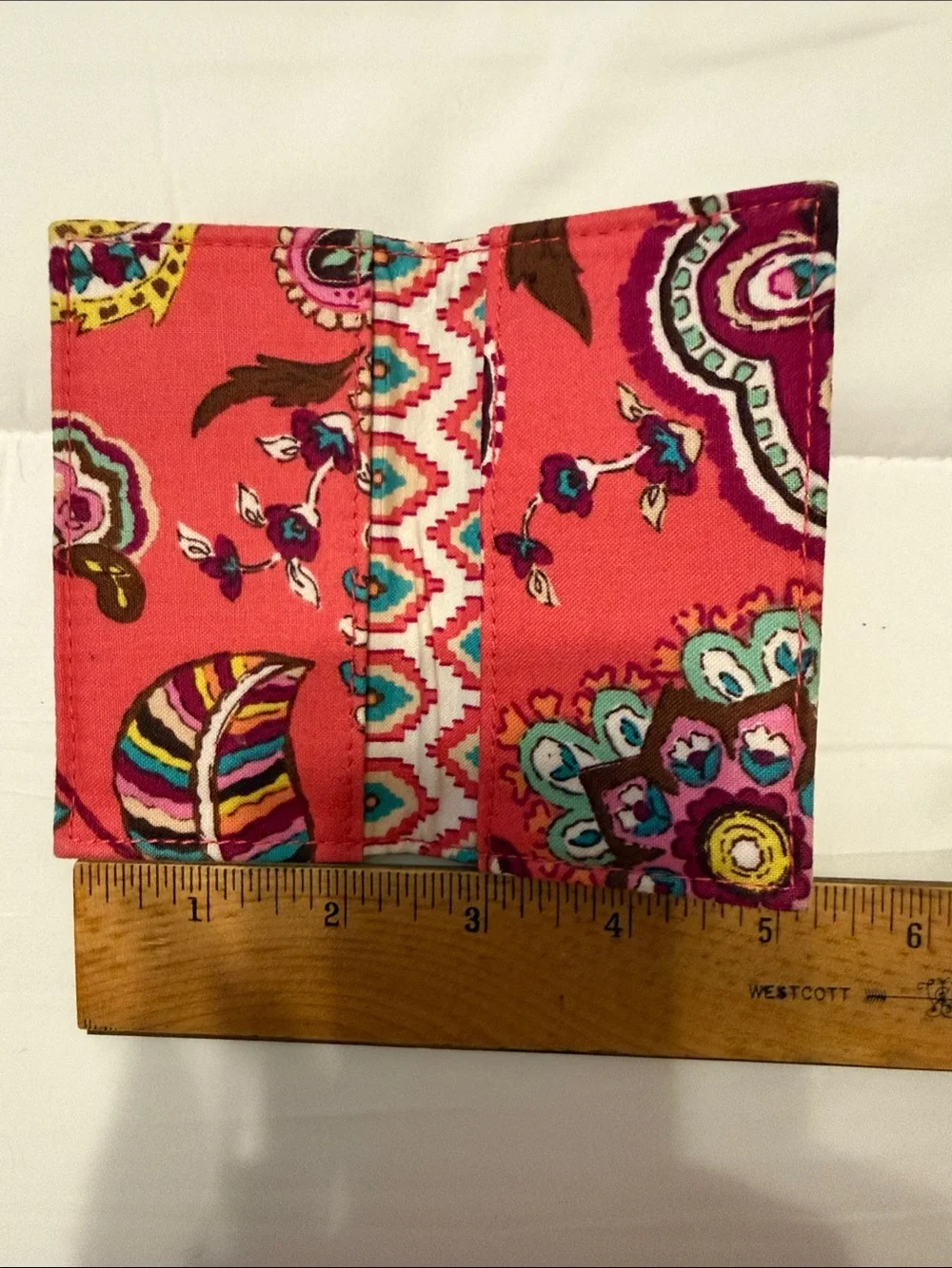 Vera Bradley Color Me Coral Paisley Card Holder RETIRED